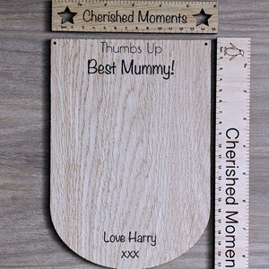 Personalised Handprint Plaque, Hand Print Mothers Day Gift, Kids Hand Print Idea, Mummy Birthday Gift for Wife, Unique Mum Gift From Son image 5