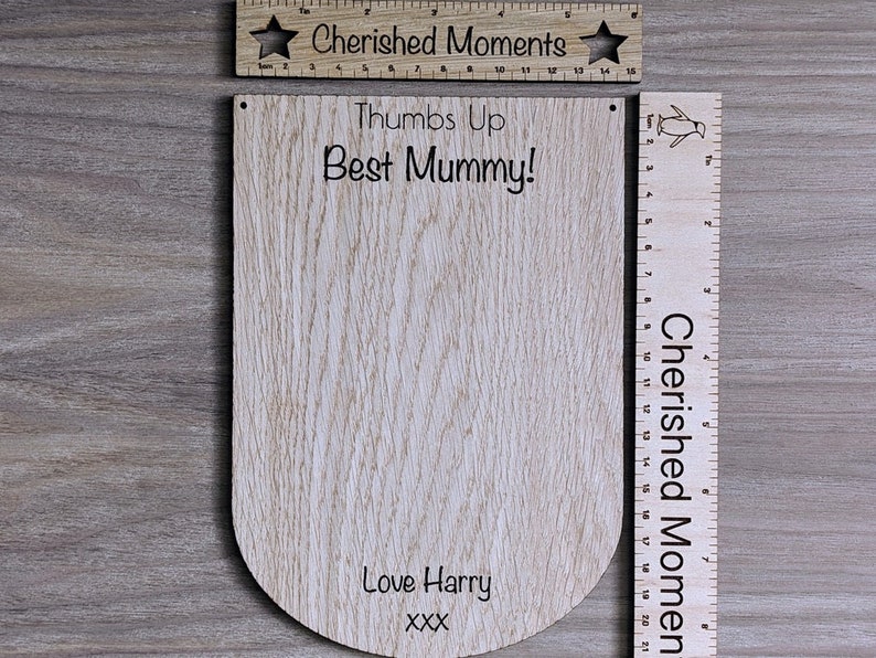 Personalised Handprint Plaque, Hand Print Mothers Day Gift, Kids Hand Print Idea, Mummy Birthday Gift for Wife, Unique Mum Gift From Son image 5