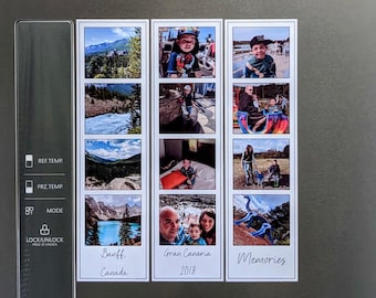 Photo Fridge Magnet Set, Personalised Magnet, Custom Magnetic Bookmark, Photo Booth Strip Gift for Best Friend Birthday, Fathers Day Gift