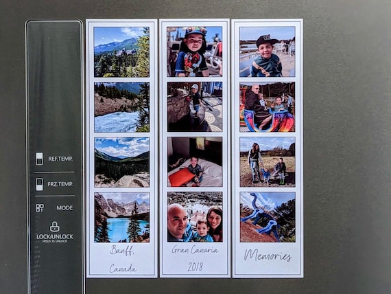 Photo Fridge Magnet Set, Personalised Magnet, Custom Magnetic Bookmark, Photo Booth Strip Gift for Best Friend Birthday, Fathers Day Gift