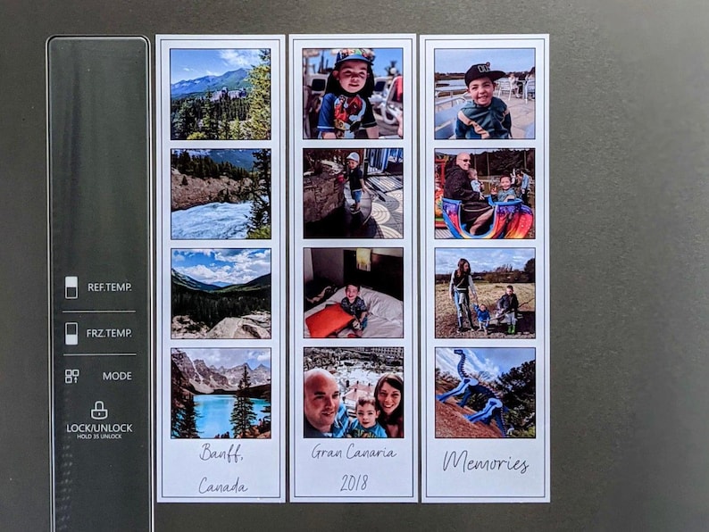 Photo Fridge Magnet Set, Personalised Magnet, Custom Magnetic Bookmark, Photo Booth Strip Gift for Best Friend Birthday, Fathers Day Gift image 1