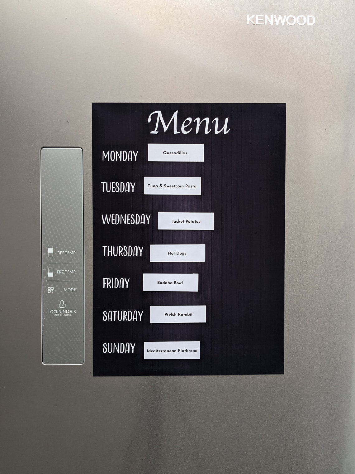 Menu Board Food Planner Kitchen Menu Etsy UK