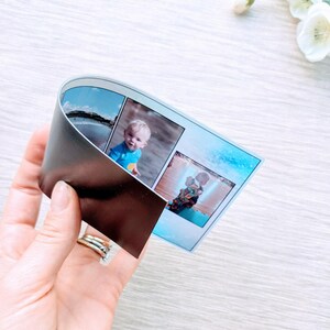 Photo Fridge Magnet Set, Personalised Magnet, Custom Magnetic Bookmark, Photo Booth Strip Gift for Best Friend Birthday, Fathers Day Gift image 10