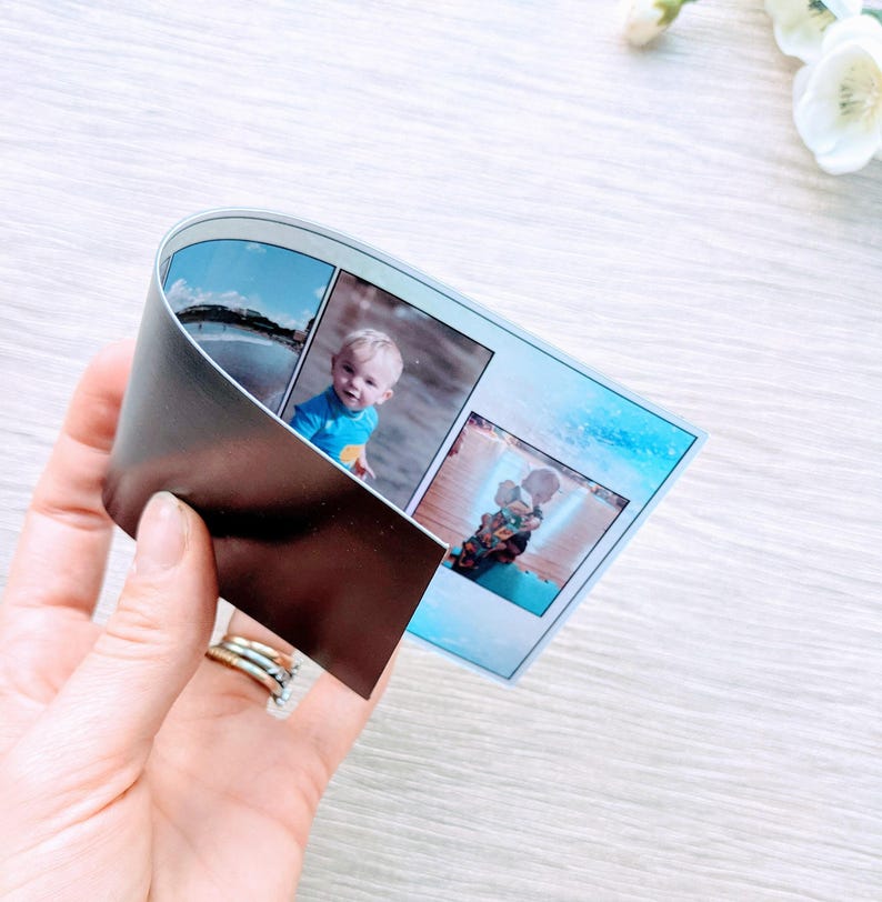 Photo Fridge Magnet Set, Personalised Magnet, Custom Magnetic Bookmark, Photo Booth Strip Gift for Best Friend Birthday, Fathers Day Gift image 10