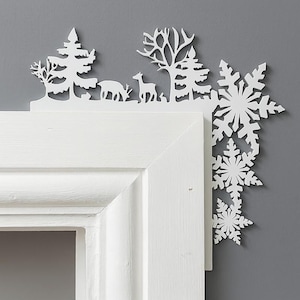 Deer in the Woods Christmas Decoration, Door Corner Accent, Festive Shelf Home Décor, Hosting Gift For Her, Small Gift Idea, Xmas Present