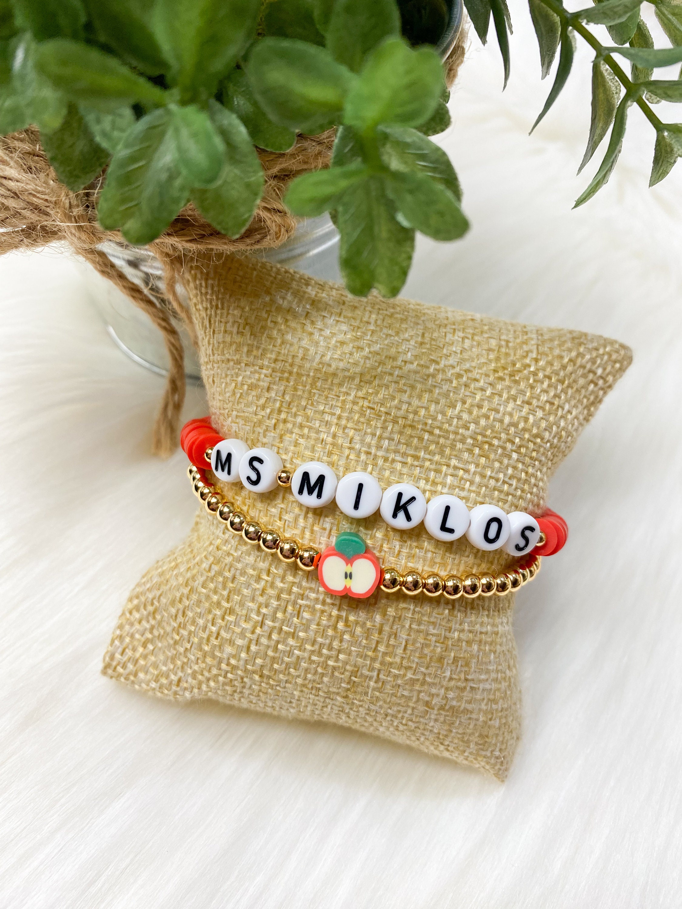 Teacher Beaded Bag Strap