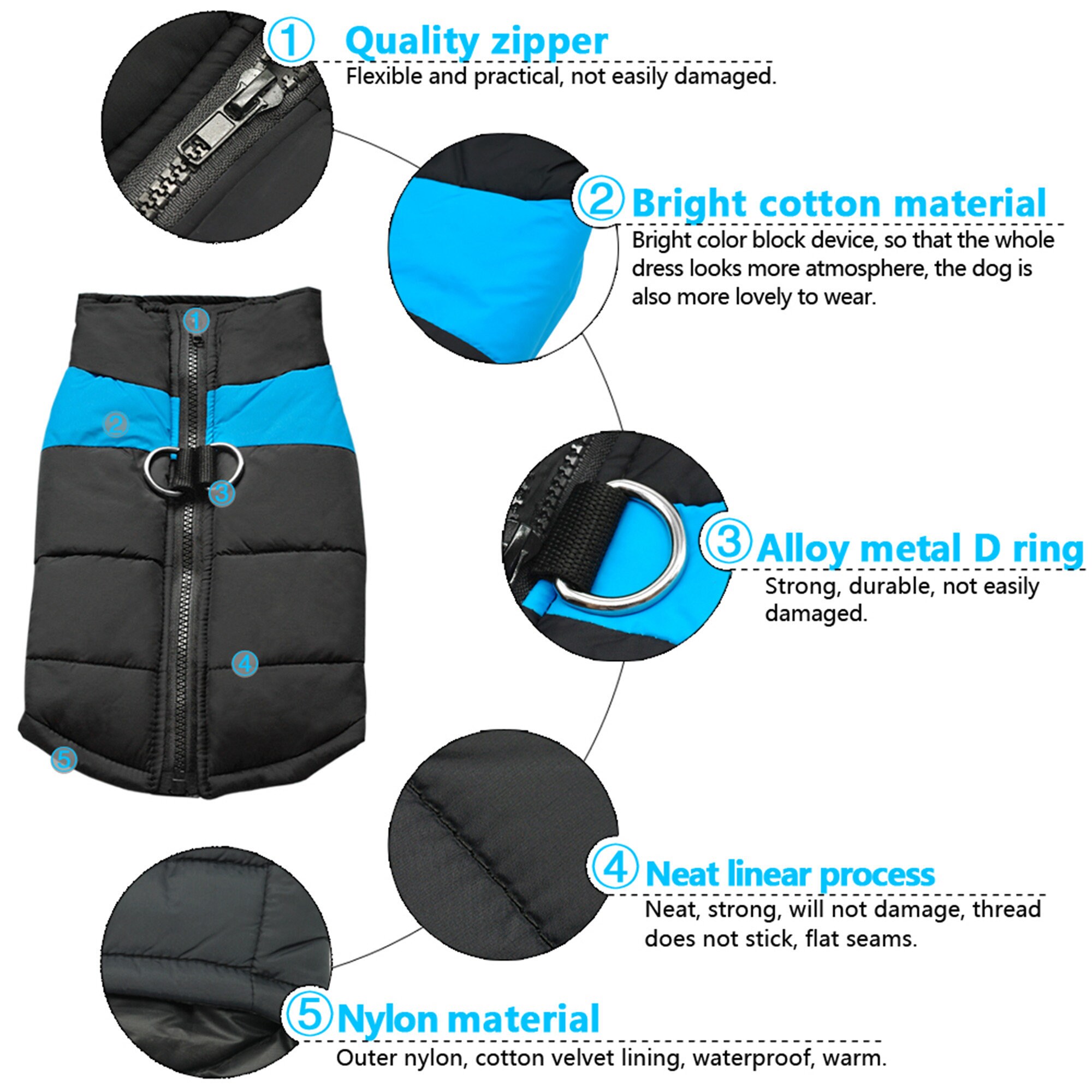 Waterproof Big Dog Vest Jacket Winter Warm Pet Dog Clothes For Etsy