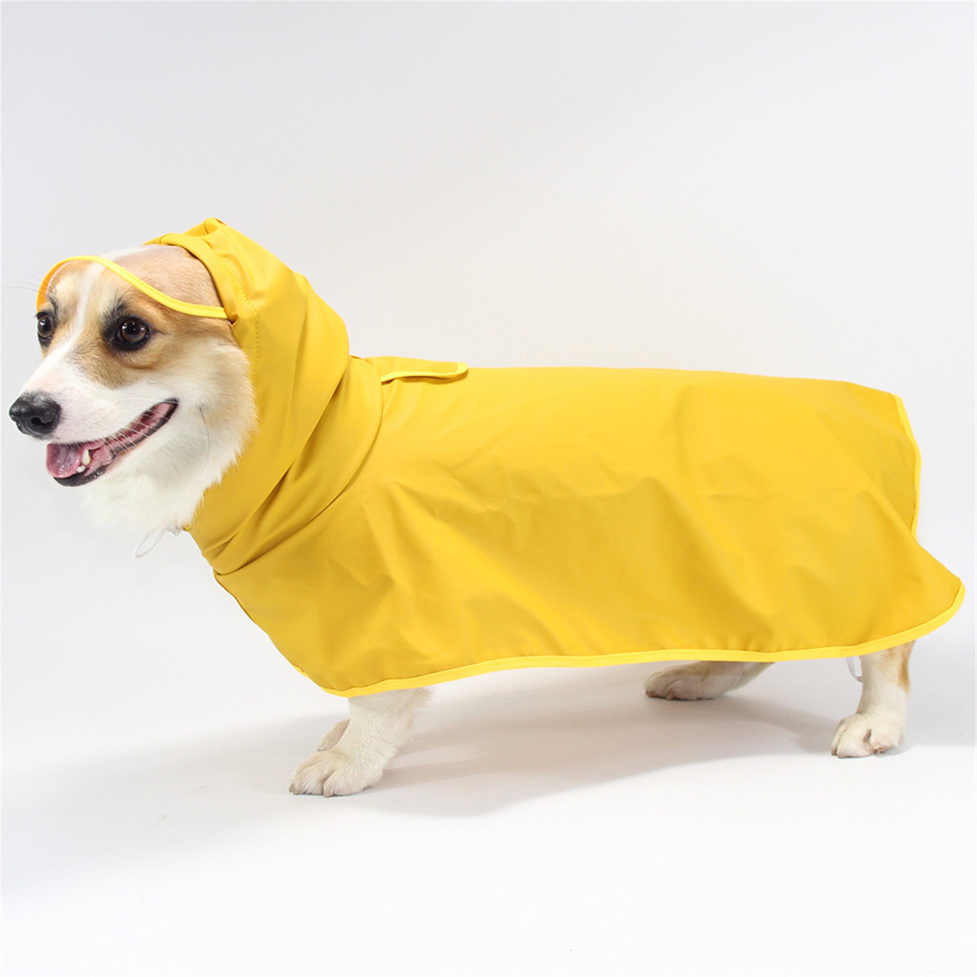 Haustier Regenmantel Kapuzen Hund gelb wasserdichte Jacke Etsy