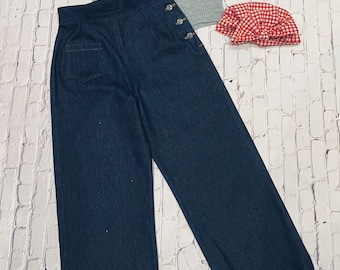 Vintage Style Jeans,denim Swing Pants,30s/40s/50s, Reproduction