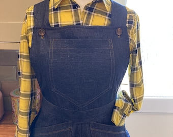Navy Denim, Retro Overalls - Etsy