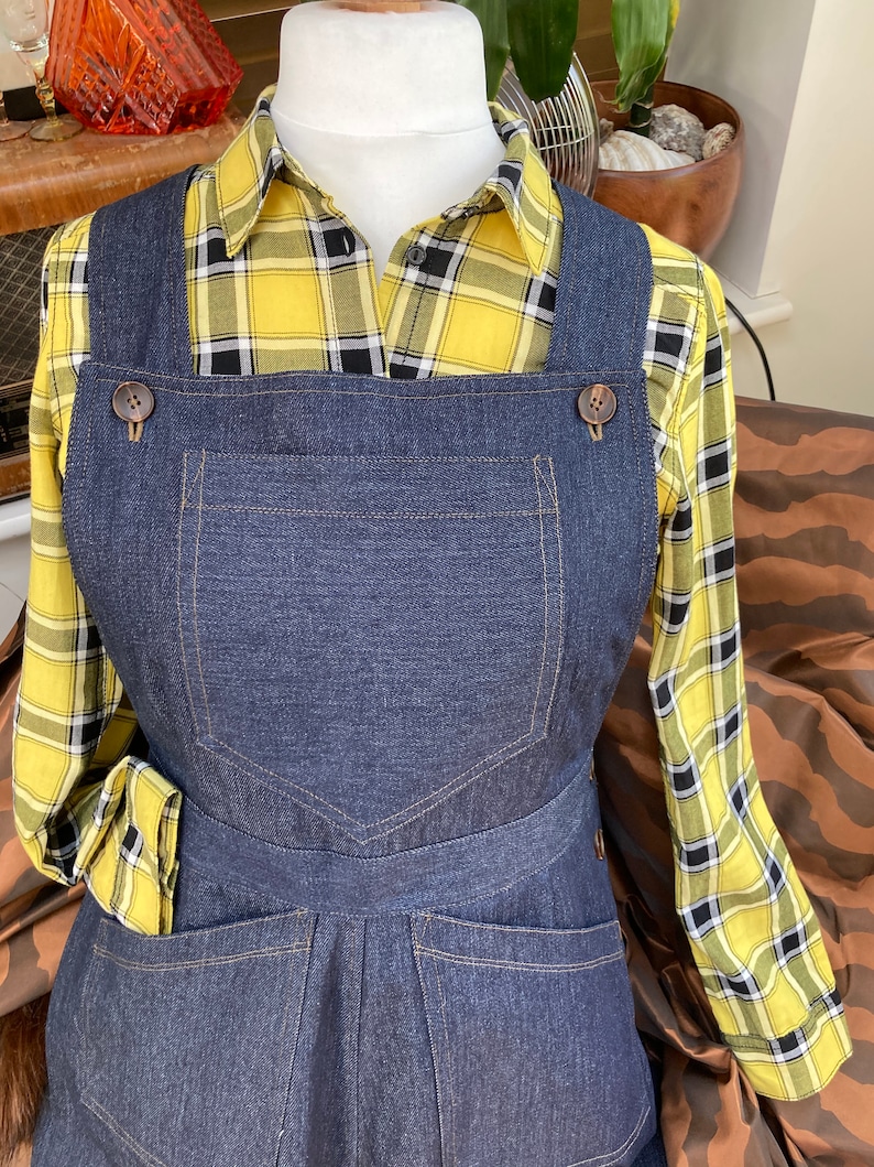 Vintage style 40s/50s Denim Dungaree/Jumper pin up /Rockabilly/western style image 3