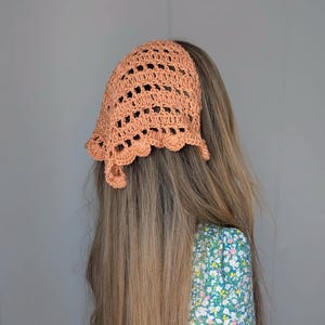 Crochet Easy Bandana PATTERN, How To Crochet A Cottagecore Bandanna For Beginners DIY, Crochet Bandana Tutorial (PDF Download/Easy Pattern)