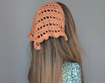 Crochet Whimsy Cottage Bandana PATTERN: Easy Bandana Tutorial For Beginners (PDF Download)