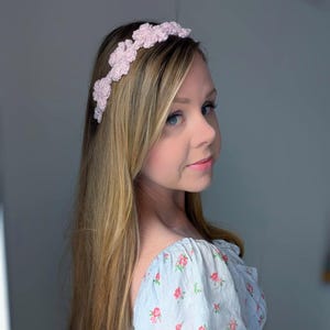 Crochet Easy Flower Headband PATTERN, How To Crochet Easy Hairband For Beginners, Crochet Flower Crown Headband Pattern & Tutorial