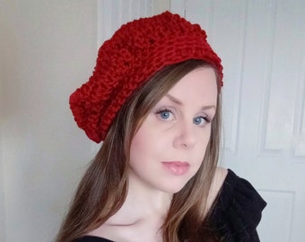 Crochet Traditional French Beret PATTERN, Crochet Classic Beret Tutorial, Crochet Easy Beret/Cap For Beginners, Crochet Traditional Beret