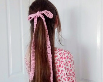 Crochet Easy Hair Ribbon Pattern, Crochet Vintage Hair Scarf/Hair Tie/Hair Ribbon Tutorial For Beginners, How To Crochet A Hair Ribbon