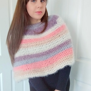 Crochet Circular Poncho Pattern: Easy Beginner Tutorial (PDF Pattern)