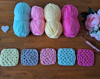 Crochet Granny Square Pattern: Easy Beginner Tutorial (PDF Download)
