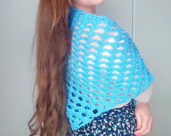 Crochet Easy Shawl PATTERN, How To Crochet The Therese Prayer Shawl/Wrap Tutorial For Beginners, Easy Handmade Crochet Vintage Shawl Pattern