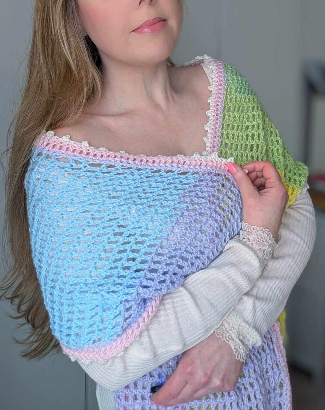 Crochet Vintage Shawl PATTERN: Easy Regency Prayer Wrap (PDF Pattern ...