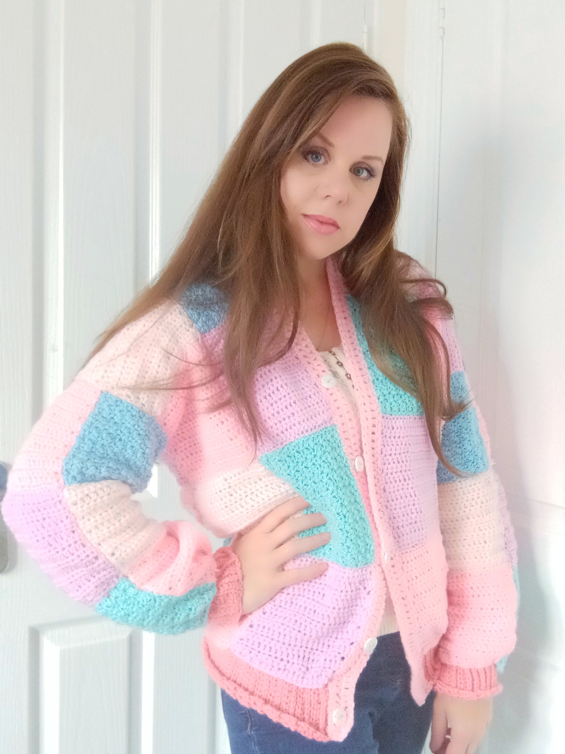 Crochet the Harry Patchwork Cardigan Pattern Pastel Version - Etsy