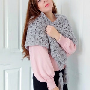 Crochet Easy Victorian Vintage Shawl Pattern, Crochet Vintage Square Wrap Tutorial For Beginners