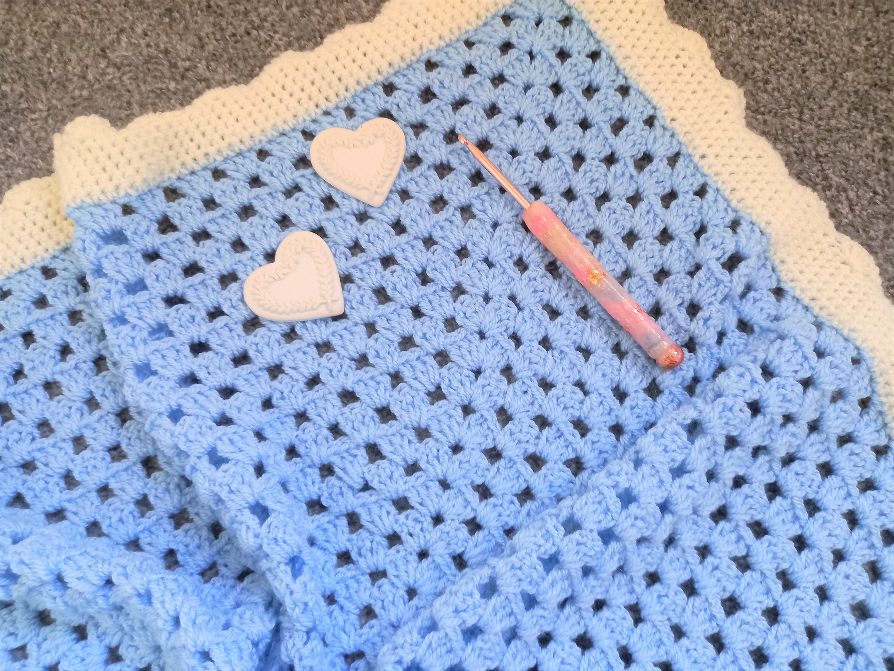 Crochet Easy Baby Blanket PATTERN ONLY Crochet Vintage Baby Etsy UK