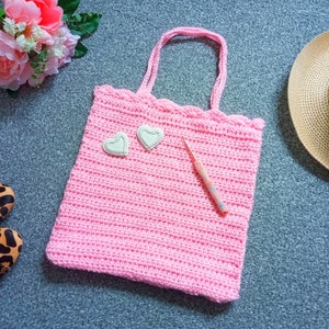 Crochet Easy Tote Bag PATTERN, Crochet Tote Shopping Bag/Purse Pattern Tutorial For Beginners, How To Crochet Easy Bag/Purse/Tote/Sac/Bolso