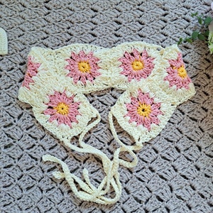 Crochet Easy Flower Granny Square Hairband PATTERN, How To Crochet Headband Tutorial, Easy Hairband Pattern For Beginners