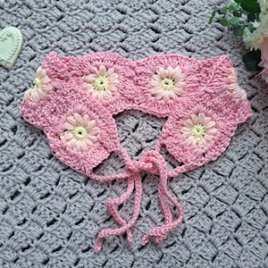 Crochet Easy Flower Granny Square Hairband PATTERN, How To Crochet Headband Tutorial, Easy Hairband Pattern For Beginners