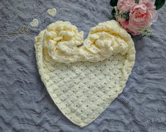 Crochet Vintage Shawl PATTERN: Easy 1950s Shell Stitch Shawl Tutorial (PDF Download)