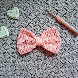 Crochet Bow PATTERN, How To Crochet Feminine Bow, Crochet Easy Bow For Beginners Tutorial, Easy Crochet Bow Pattern