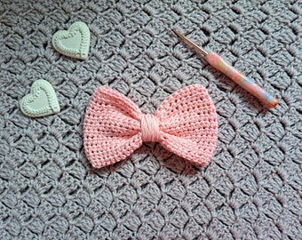 Crochet Bow PATTERN, How To Crochet Feminine Bow, Crochet Easy Bow For Beginners Tutorial, Easy Crochet Bow Pattern