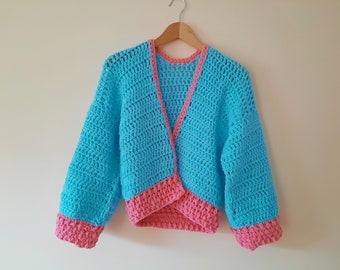 Easy Crochet Cardigan Pattern: Chunky Spring Coat (Sizes S-XXXL) (PDF Pattern)