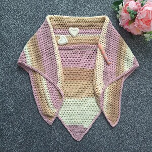 Crochet Easy Wrap PATTERN, How To Crochet Shawl Tutorial, Crochet Easy Shawl Beginner Pattern & Tutorial image 4