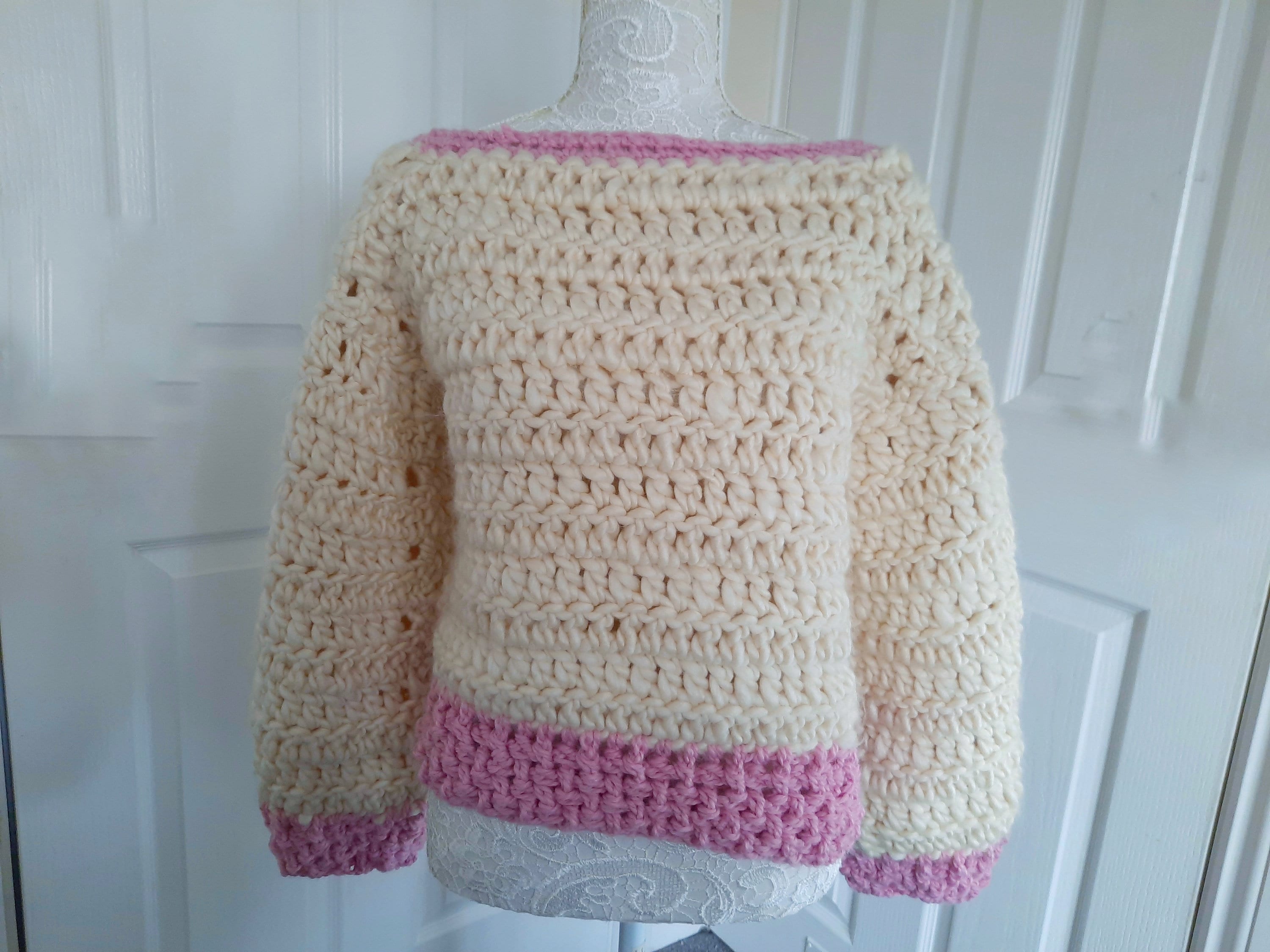 Crochet Easy Sweater Crochet Easy Jumper Pattern Easy | Etsy