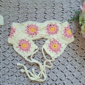 Crochet Easy Flower Granny Square Hairband PATTERN, How To Crochet Headband Tutorial, Easy Hairband Pattern For Beginners