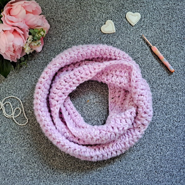 Patron Snood féminin facile au crochet, tutoriel au crochet pour une écharpe infinie facile, capot facile au crochet pour les débutants