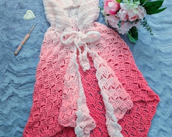 Patrón de chal victoriano con capucha a crochet / Cómo tejer un chal vintage con capucha y lazos (Descargar PDF)