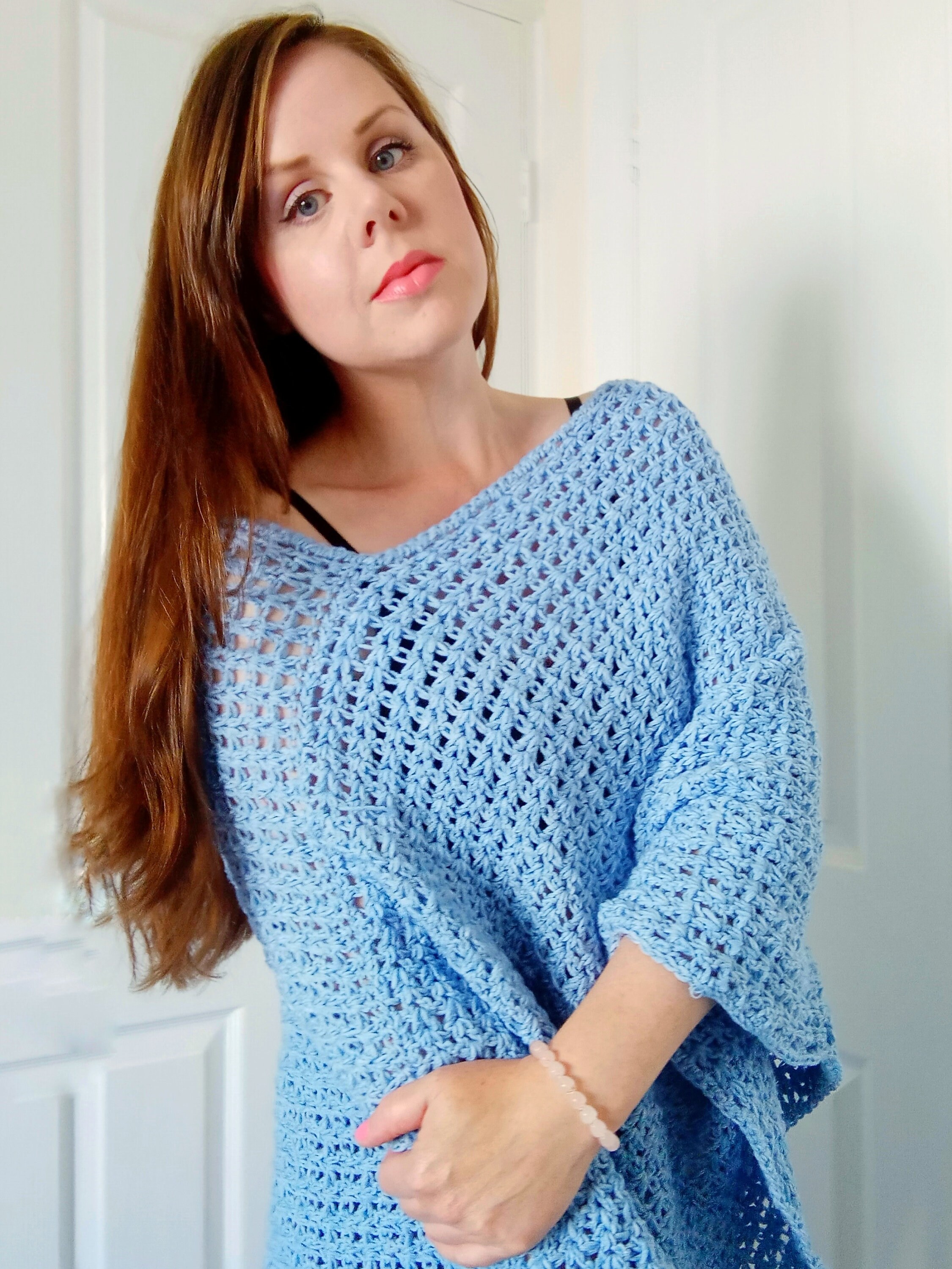 Crochet Easy Cornflower Poncho PATTERN Crochet Poncho for - Etsy UK