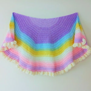 Crochet Half Circle Crescent Shawl PATTERN For Beginners, Crochet Easy Semicircular Wrap Tutorial, Crochet The Nina Vintage Shawl PATTERN