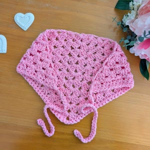 Crochet Easy Cottagecore Bandana PATTERN For Beginners, Crochet Easy Head Kerchief Bandana Boho Tutorial, Crochet Boho Bandanna