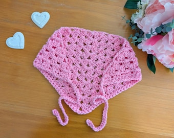 Patrón de pañuelo de crochet estilo cottagecore: Tutorial fácil de pañuelo bohemio (Patrón en PDF)