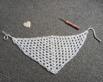 Crochet Easy Bandana Pattern, Crochet Head Scarf, Crochet Easy Scarf, Crochet Easy Grandma Triangle Pattern