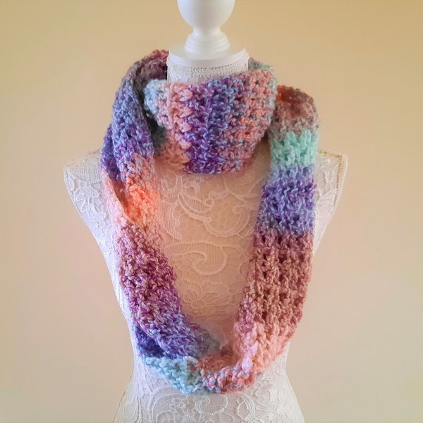 Crochet Pattern, Crochet Infinity Scarf Easy Pattern (The Simple Purity Infinity Scarf)