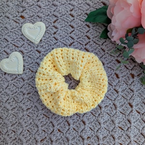 Crochet Scrunchie Pattern, Crochet Easy Scrunchie Pattern, Easy Crochet Hair Tie Pattern Tutorial