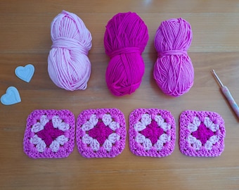 Easy Crochet Granny Square Pattern: Beginner Tutorial (PDF Pattern)