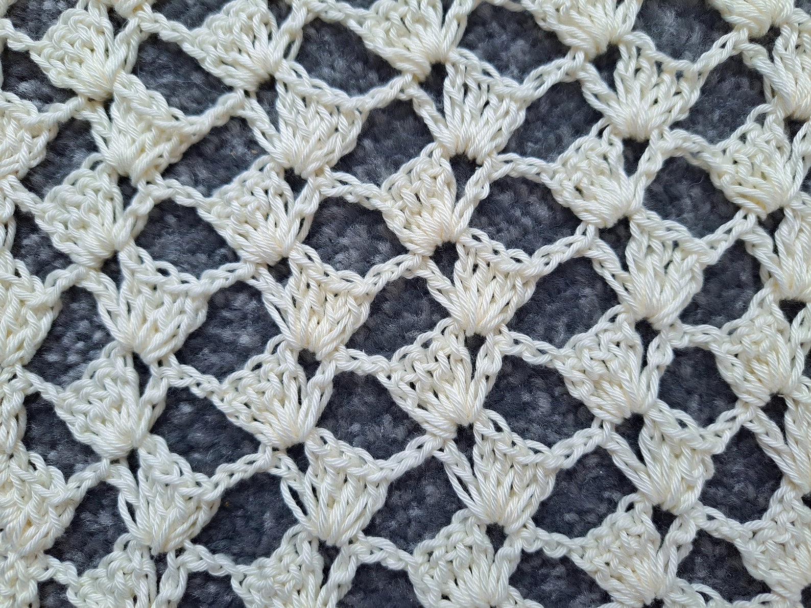 Shell Pattern Lace Crochet Openwork Shell Stitch Pattern: Easy Lacy Crochet Stitch ...