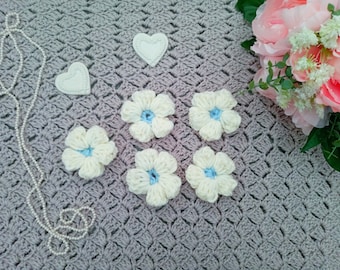 Crochet Puff Flower PATTERN, How To Crochet A Puff Flower For Beginners, Crochet Easy Puff Flower Tutorial
