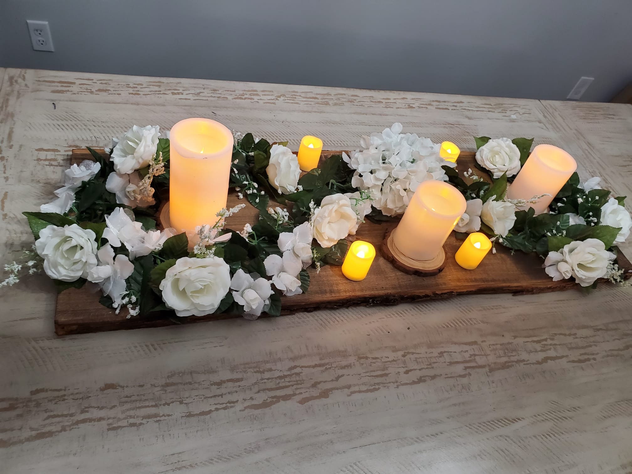 Extra Large WOOD Beautiful Table Centerpiece Decor 37 X 13 Etsy